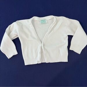 White Cardigan Sweater Baby vintage or retro